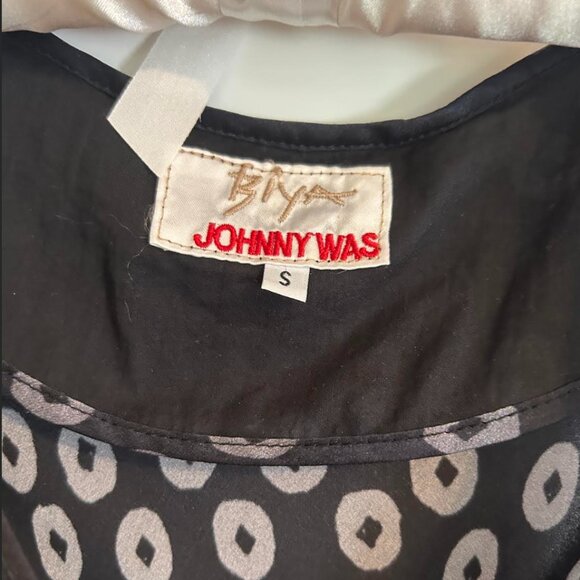 Johnny Was Black Silk Dress, size small - Picture 3 of 3